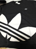 adidas经典时尚宽松抓绒圆领卫衣套头衫男女秋季阿迪达斯三叶草 黑色 L 实拍图