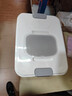 京东物流 家用翻盖装米桶五谷杂粮密封桶防虫防潮食品级密封桶 透明白 22斤 实拍图