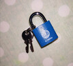 梅花（BLOSSOM）蓝色小挂锁 防盗防水防锈抗剪仓库车间大门柜子抽屉短梁塑钢铁挂锁子抽屉挂锁室内挂锁小挂锁 32mm BC2932 实拍图