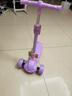 斯威（SWAY） 滑板车儿童 2-3-6-10-15岁宝宝大童滑滑车闪光轮折叠小孩踏板车 黛紫粉-加宽闪光大轮+高度可调 实拍图