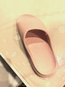 洁丽雅老人防滑拖鞋女士夏季室内家居家中老年浴室洗澡防臭家用凉拖鞋女 粉色 35-36 (标准码) 实拍图