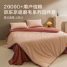 京东京造意式瓷磨四件套 60支长绒棉磨毛A类100%纯棉全棉床单被套床上冬天保暖双人 1.8m肉桂红 实拍图