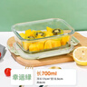 希乐扣Cilock玻璃饭盒上班族带饭 微波炉加热专用碗餐盒便当盒保鲜盒中长700ml 实拍图
