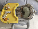 XUM肯德基婴儿餐椅同款宝宝多功能座椅儿童高度可调成长吃饭餐桌椅 黄色+双餐盘+刹车轮+坐垫+置物兜 实拍图