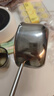 热油小锅泼油锅加厚不锈钢木柄防烫带刻度双倒流口不挂油无涂层 豪华款【长柄】500ml 不烫手 实拍图