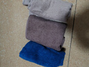 洁丽雅（Grace）5A纯棉毛巾抑菌全棉不易掉毛吸水柔软洗脸面巾【3条装】兰+驼+棕 实拍图