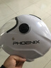 凤凰（Phoenix）新国标A类3C认证电动车摩托车头盔双镜片防雾防风保暖亮白 男女四季通用电瓶车3/4半盔冬季安全帽 实拍图