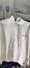 真维斯（Jeanswest）白色卫衣男连帽春季新款青少年美式简约男士加绒打底外套男款 【春秋重磅款】白色(自由笔尖胸 L 【建议110-130斤穿】 实拍图