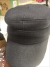 JEEP SPIRIT冬天防风后封口真羊毛呢帽子男士保暖大码全封平顶帽大头围鸭舌帽 磨毛棉平顶帽(黑色) M L常规码54-59c 晒单实拍图