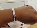 云金丽银手镯999足银男士款经典光面情侣手镯开口银镯子送男友生日礼物 实拍图