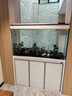 森森（SUNSUN）大型鱼缸底过滤水族箱客厅家用落地玻璃生态金鱼缸 超白隔断屏风款 1.2米长42cm宽（黑白可选） 实拍图