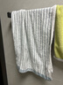 洁丽雅（Grace）毛巾家纺 经典条纹系列新疆棉洗脸强吸水面巾二条装 兰/棕 实拍图