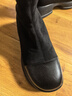 卓诗尼短靴女2025年冬新款弹力袜靴厚底增高春秋单靴子加绒瘦瘦马丁靴女 黑色（绒里） 38 实拍图