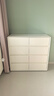 SAMEDREAM简约实木斗柜卧室床尾置物柜奶油收纳柜客厅靠墙抽屉烤漆柜子 「顶配扩容王」8斗【100cm】奶油白 实拍图