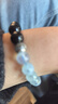 普陀山黑曜石海蓝宝手串水晶手链转运珠送朋友情侣生日礼物 实拍图