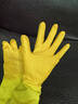 金钱花厨房洗碗家务洗衣服天然橡胶乳胶食品级胶皮清洁防水刷碗手套加厚 橙黄双色款促销一双 S码（适合手小女士或儿童） 实拍图