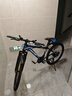 EG7山地自行车成人学生变速越野单车双减震赛车26寸青少年男女 辐条【升级减震 超强承重】黑蓝 26寸21速【适合：160-180CM】 实拍图