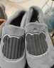 京东京造家居包脚棉拖鞋 轻简毛绒保暖包跟棉拖鞋男款 灰色42-43  JZ-3222 实拍图