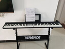 特伦斯电子琴88键折叠琴成人儿童初学电钢键盘教学乐器V10家用便携钢琴 典雅黑+原装琴包+Z型琴架 实拍图