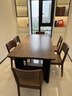 源氏木语实木餐椅北欧橡木ins餐桌椅现代简约靠背椅餐厅家用椅子 (黑胡桃木）餐椅(448*540*800mm) 实拍图