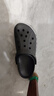 卡骆驰洞洞鞋贝雅卡骆班轻便耐磨一脚蹬休闲鞋|205089 黑色/白色-066 45 (290mm) 实拍图