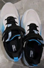 鸿星尔克（ERKE）童鞋男女童跑鞋儿童秋季新品密网缓震运动鞋尔克白/泳池蓝/正黑41 实拍图
