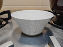 玛戈隆特 事事如意餐具纯白浮雕骨瓷餐具餐盘整套散件组合 12.5CM*6.5CM饭碗 1头 实拍图