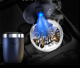 迪普尔车载烟灰缸汽车用品LED灯带盖烟灰缸高阻燃内胆可拆式烟缸耐高温 实拍图