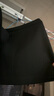 红袖（hopeshow）通勤显瘦半身裙2025冬季新款女装几何袋盖拼接侧拉链A字磨毛短裙 黑3050 L 实拍图