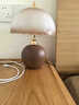 优丽美家中古风新中式卧室床头台灯日式侘寂成人主卧房间装饰客厅书房民宿 【木纹+棕色灯罩】 三色变光+可调亮度 实拍图