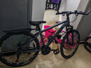 凤凰铝合金山地自行车成年人男士女士油刹可锁双减震山地车自行车学生 肖光灰/全轴承/辐条轮 26英寸（适合身高160-180） 24速凤凰定位变速【碳钢车架】 实拍图
