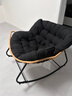法思丹摇椅家用摇摇椅躺椅大人阳台休闲椅可躺可睡窝窝椅懒人2025新款 【标准款】黑色 实拍图