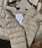 鸭鸭（YAYA）佟丽娅同款轻薄羽绒服女新款冬季短款圆领内胆修身时尚薄外套男 驼色【女款无领】 L 实拍图