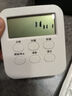 新款夜光电子小闹钟学生专用做作业自律时间管理器时钟闹钟厨房定时提醒 【电子计时器】白色 实拍图