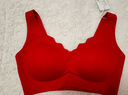 都市丽人本命年无钢圈聚拢红色文胸无痕背心式胸罩运动内衣2B350D 实拍图