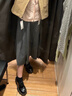 优衣库女装宽褶中裙/半身裙裙子25秋冬新款479916 08 深灰色 S /155/64A 实拍图