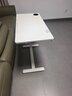 SKAAN气动升降床边桌可移动折叠沙发学习书桌床上电脑桌站立办公工作台 【半折叠旋转款】左边款_白色 实拍图