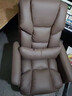 欧吉（OUJI）老板椅办公舒适久坐电脑沙发椅可躺休闲家用书桌椅子商务皮座椅 咖色+脚蹬-品牌气杆 加厚久坐不塌 钢制脚 固定扶手 实拍图