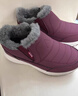 足力健老人鞋加绒羊毛靴中老年防寒保暖雪地靴棉鞋冬季女鞋 8689K酒红38 实拍图