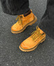 骆驼（CAMEL）【王俊凯同款】加绒马丁靴男鞋秋冬新款大黄靴女户外工装登山靴子 GE122W7757T 金黄色（男款） 43 实拍图