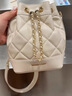 CHARLES&KEITH绗缝菱格链条水桶包双肩包包女包女友生日礼物CK2-10701506 Beige米色 M 实拍图