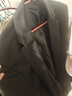 卡度顿西服套装男三件套职业商务小西装正装外套男修身新郎伴结婚礼服 黑色双扣【西服+西裤+衬衫】 4XL 【156-170斤】+8件礼品 实拍图