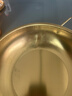 【韩剧同款】加厚不锈钢干锅海鲜锅火锅金色平底浅锅双耳锅泡面锅 迷你款17cm【金色】双柄汤锅 实拍图