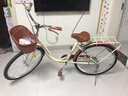 凤凰（Phoenix）自行车千鹤女式轻便成人城市学生儿童通勤车 26英寸单速 米黄色 实拍图