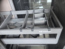 悍高（HIGOLD） 厨房橱柜拉篮碗架抽屉式碗篮加厚304不锈钢底板调味篮双层碗碟篮 600柜体2层-L3.0系列蜂窝纹套装 实拍图