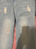 尡韵牛仔裤男春夏薄款破洞牛仔裤男九分裤潮流复古宽松直筒百搭男裤子 复古蓝B905无破洞九分裤 28 实拍图