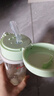 WOIBABY适配贝亲直饮吸管奶瓶配件学饮吸管水杯盖宽口径手柄三代通用 绿色（12个月+）吸管弹力杯盖+手提绳 实拍图
