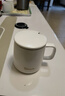 传旗陶瓷马克杯带勺盖咖啡杯牛奶杯早餐杯办公杯男女茶杯描金白400ml 实拍图