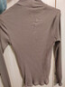 优衣库女装罗纹高领T恤/长袖小高领内搭25秋冬新款479588 03 灰色 L /160/88A 实拍图