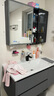 凯蒂芙蜂窝铝浴室柜太空铝陶瓷一体盆套装洗脸盆柜组合现代简约悬挂式 101CM【智能美妆镜柜】感应灯光 陶瓷一体盆 实拍图